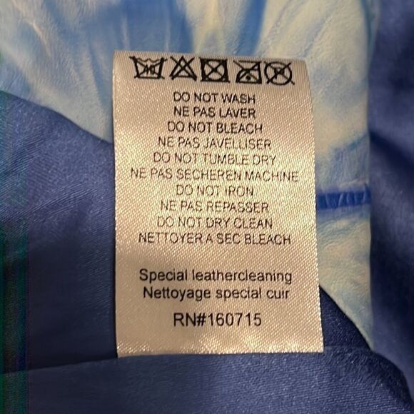 NWT Retrofete Willa Blue Tie Dye Leather Skirt Small - Picture 10 of 13